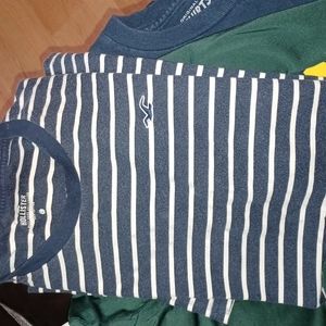 Hollister blue and white stripe shirt